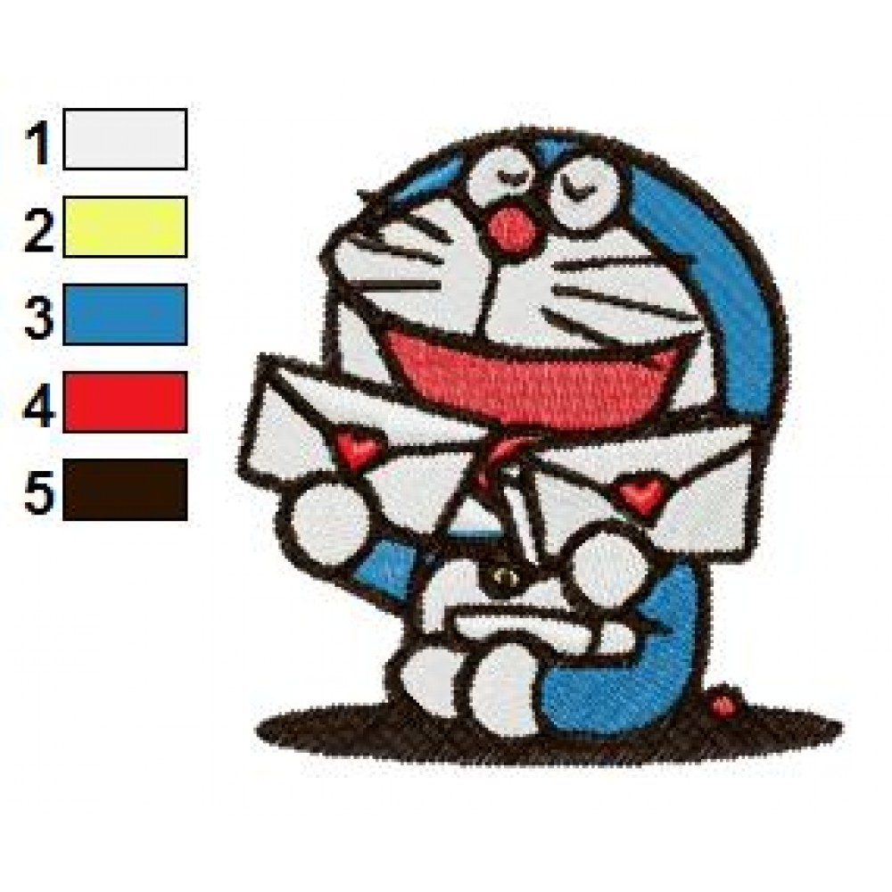  Doraemon  16 Embroidery Design 